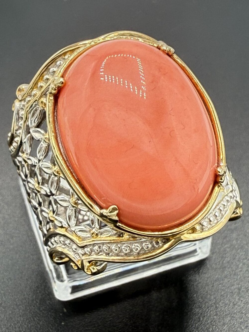 Michael Valitutti Coral Ring Palladium Silver